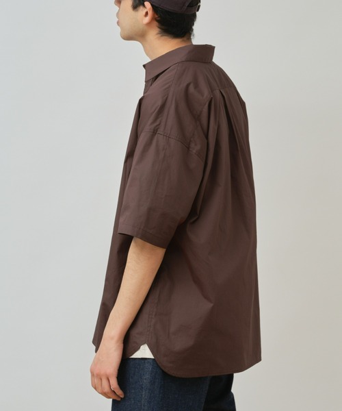 CIAOPANIC TYPY(チャオパニックティピー)の「【ユニセックス】ブロードビッグ半袖シャツ(シャツ/ブラウス・メンズ・オフホワイト/ミント/ブルー/ブラウン/ネイビー/サックスブルー/グリーン・MEDIUM/LARGE)」の19枚目の写真