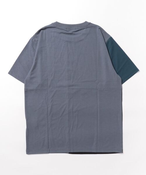 m.f.editorial(エムエフエディトリアル)の「m.f.エディトリアル メンズ 接触冷感 切替クルーネック半袖Tシャツ(Tシャツ/カットソー・メンズ・ホワイト/サックスブルー/ダークグリーン・LARGE/X-LARGE/MEDIUM)」の4枚目の写真