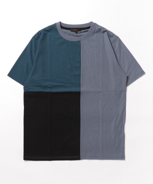 m.f.editorial(エムエフエディトリアル)の「m.f.エディトリアル メンズ 接触冷感 切替クルーネック半袖Tシャツ(Tシャツ/カットソー・メンズ・ホワイト/サックスブルー/ダークグリーン・LARGE/X-LARGE/MEDIUM)」の5枚目の写真