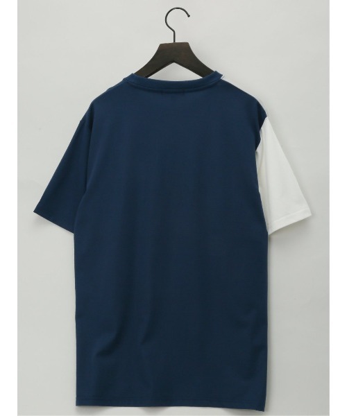 m.f.editorial(エムエフエディトリアル)の「m.f.エディトリアル メンズ 接触冷感 切替クルーネック半袖Tシャツ(Tシャツ/カットソー・メンズ・ホワイト/サックスブルー/ダークグリーン・LARGE/X-LARGE/MEDIUM)」の10枚目の写真