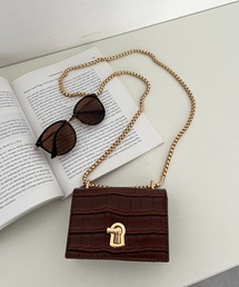 prose verse | クロコ調スクエアミニチェーンバッグ(ショルダーバッグ)