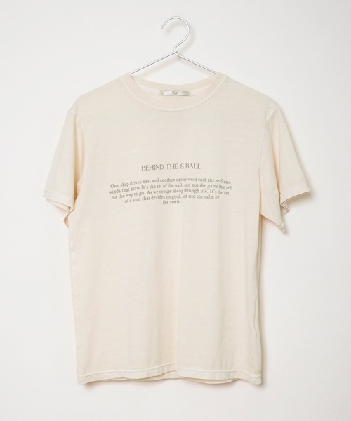 Crisp(クリスプ)の「ピグメントプリントTシャツ(Tシャツ/カットソー・レディース・アイボリー/チャコールグレー/ミント・FREE)」の7枚目の写真