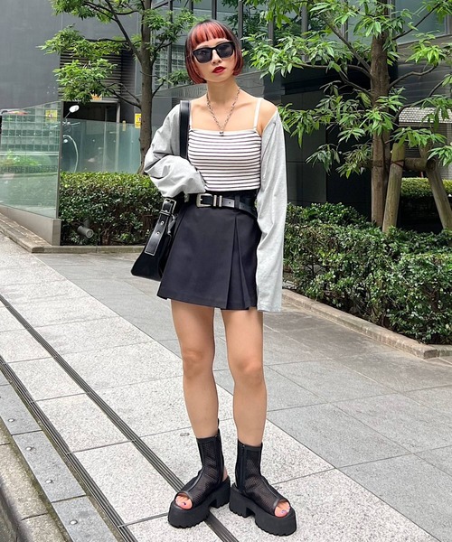 PAGEBOY(ページボーイ)の「ハイエウストミニプリーツスカート(スカート・レディース・グレー/ブラック/ストライプ・FREE)」の12枚目の写真