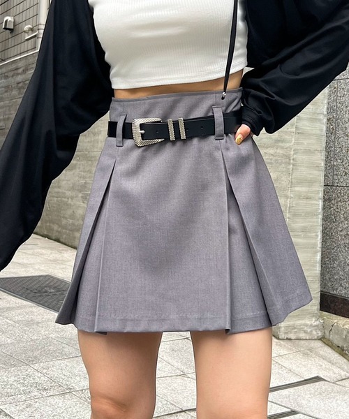 PAGEBOY(ページボーイ)の「ハイエウストミニプリーツスカート(スカート・レディース・グレー/ブラック/ストライプ・FREE)」の18枚目の写真