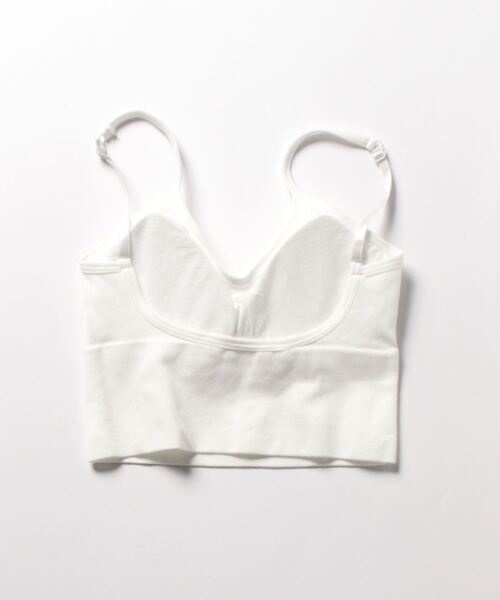 styiro（スタイロ）の「【7色/サイズ展開】カップ付きキャミ リブシームレスブラトップ 調節可（キャミソール・レディース・ホワイト/テラコッタ/キャメル/ブラウン/ブラック/グレー/グリーン・FREE/L）」の10枚目の写真