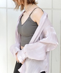 styiro（スタイロ）の「【7色/サイズ展開】カップ付きキャミ リブシームレスブラトップ 調節可（キャミソール）」