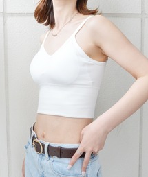 styiro（スタイロ）の「【7色/サイズ展開】カップ付きキャミ リブシームレスブラトップ 調節可（キャミソール）」