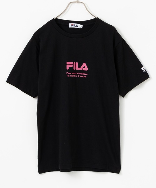 FILA(フィラ)の「FILA フィラ センターロゴプリントTシャツ(Tシャツ/カットソー・レディース・ブラック/ネイビー/ホワイト・M/L)」の3枚目の写真