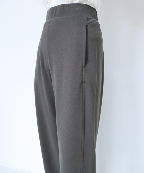 evernavy（エバーネイビー）の「【新色追加】ポンチカーブパンツ【4サイズ展開 S/M/L/XL】（その他パンツ・レディース・ブラウン系その他/ネイビー/ブラック/アイボリー/グレー/カーキ系1/チョコ・M/L/S/XL）」の10枚目の写真