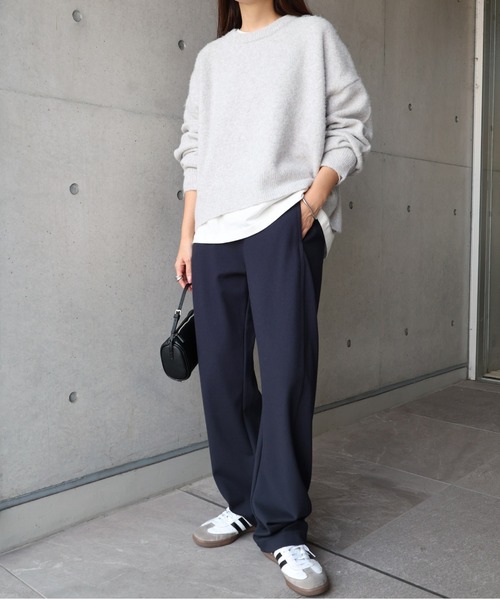 パンツ yuu2335 セール】 シルクネップヘリンボーン ワイドパンツ （その他