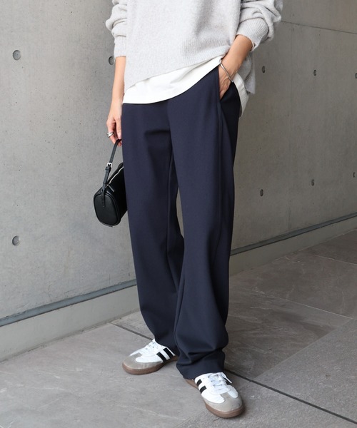 nägonstans POLY CHINO 立体カーブパンツ　ネイビー nägonstans POLY CHINO 立体カーブパンツ ネイビー nägonstans POLY