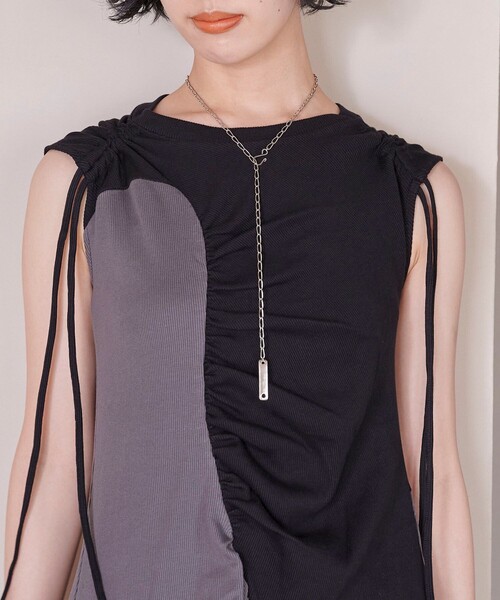 PUBLIC TOKYO(パブリックトウキョウ)の「【洗える・華奢見え】ランダムギャザーリブワンピース(ワンピース・レディース・その他2/カーキ/ブラック・1/2)」の8枚目の写真