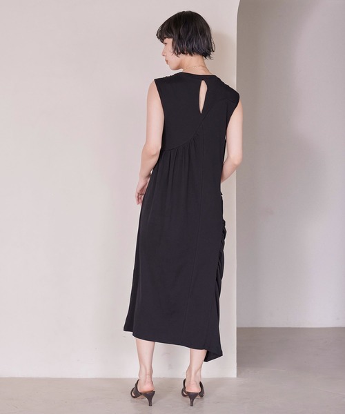 PUBLIC TOKYO(パブリックトウキョウ)の「【洗える・華奢見え】ランダムギャザーリブワンピース(ワンピース・レディース・その他2/カーキ/ブラック・1/2)」の14枚目の写真