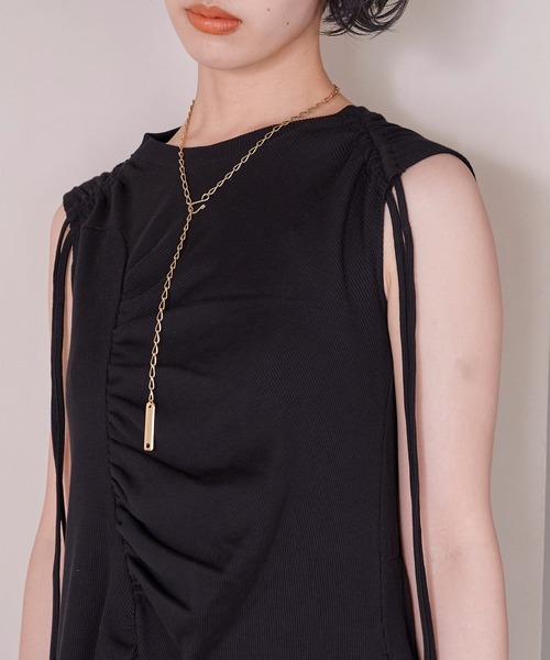 PUBLIC TOKYO(パブリックトウキョウ)の「【洗える・華奢見え】ランダムギャザーリブワンピース(ワンピース・レディース・その他2/カーキ/ブラック・1/2)」の17枚目の写真