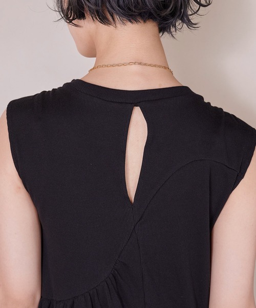 PUBLIC TOKYO(パブリックトウキョウ)の「【洗える・華奢見え】ランダムギャザーリブワンピース(ワンピース・レディース・その他2/カーキ/ブラック・1/2)」の18枚目の写真