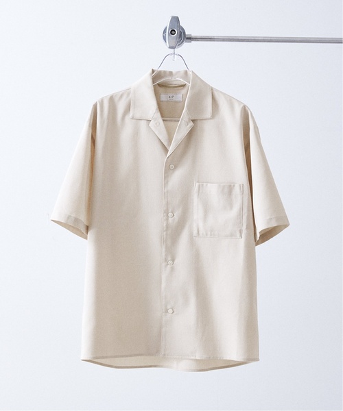 417 EDIFICE(フォーワンセブンエディフィス)の「《追加販売》【Reflax / リフラクス】オープンカラーシャツ(シャツ/ブラウス・メンズ・チャコールグレー/アイボリー/ブラウン/グリーン/ネイビー・SMALL/MEDIUM/LARGE/X-LARGE)」の2枚目の写真