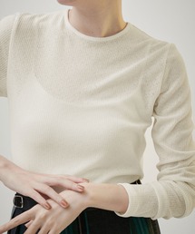 SALON adam et rope' | KINANシアーリブロングTシャツ(Tシャツ/カットソー)
