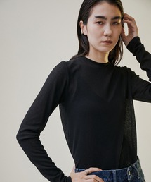 SALON adam et rope' | KINANシアーリブロングTシャツ(Tシャツ/カットソー)