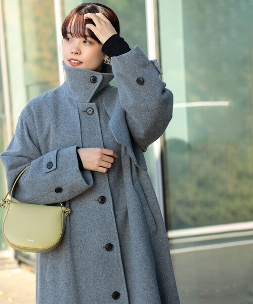 Ray BEAMS（レイビームス）の「Ray BEAMS / ガンパッチ ステンカラーコート（ステンカラーコート・レディース・ライトグレー/ブルー系その他3/ブラック・0/1）」の15枚目の写真