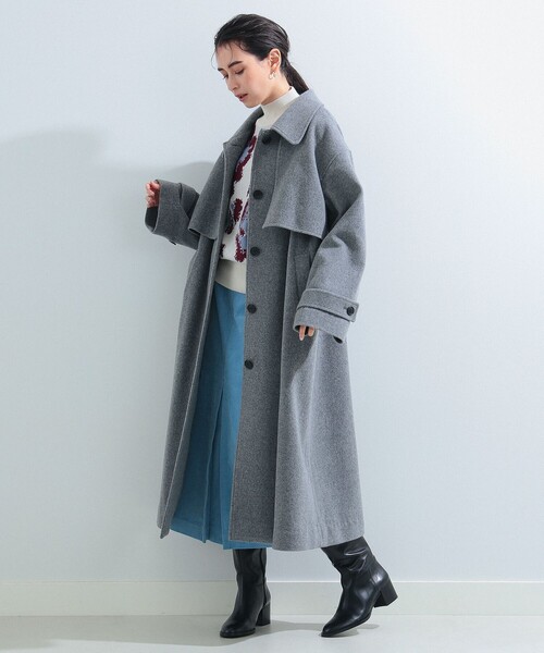 Ray BEAMS 昨季完売　ガンパッチスタンドコート Ray BEAMS コート アウター ガンパッチ スタンド レディース