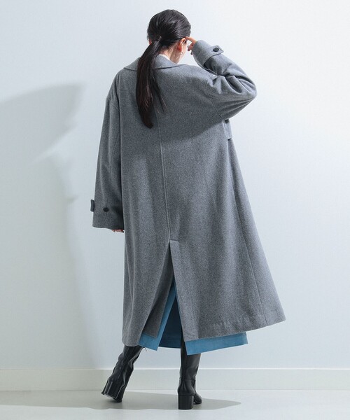Ray BEAMS（レイビームス）の「Ray BEAMS / ガンパッチ ステンカラーコート（ステンカラーコート・レディース・ライトグレー/ブルー系その他3/ブラック・0/1）」の20枚目の写真