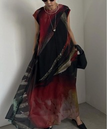 2WAY ART PRINT SHEER DRESS