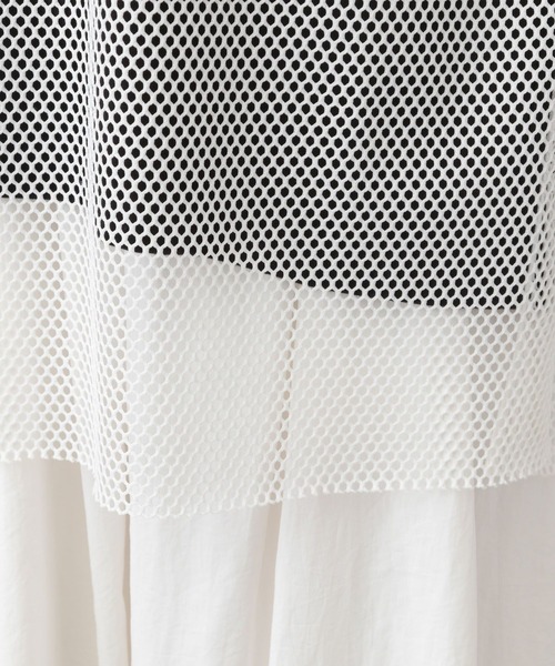 A part by（アパートバイ）の「メッシュプルオーバー_長袖（Tシャツ/カットソー・レディース・ライトグレー/オフホワイト/ブラック・FREE）」の21枚目の写真