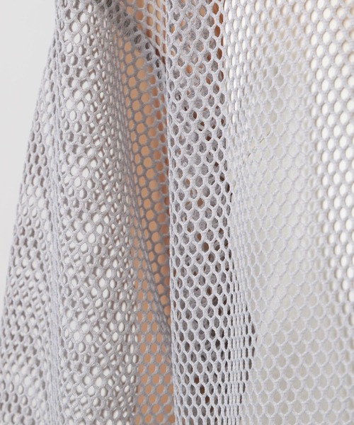 A part by（アパートバイ）の「メッシュプルオーバー_長袖（Tシャツ/カットソー・レディース・ライトグレー/オフホワイト/ブラック・FREE）」の6枚目の写真