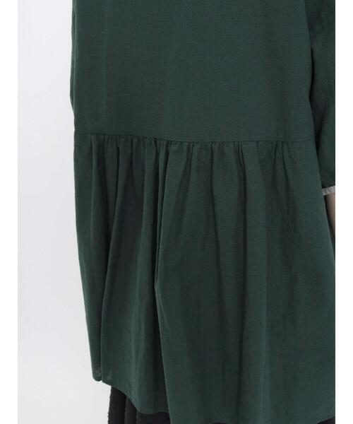 Samansa Mos2（サマンサ モスモス）の「前後着配色パイピングブラウス（シャツ/ブラウス・レディース・グリーン/モカ/キナリ・F）」の14枚目の写真