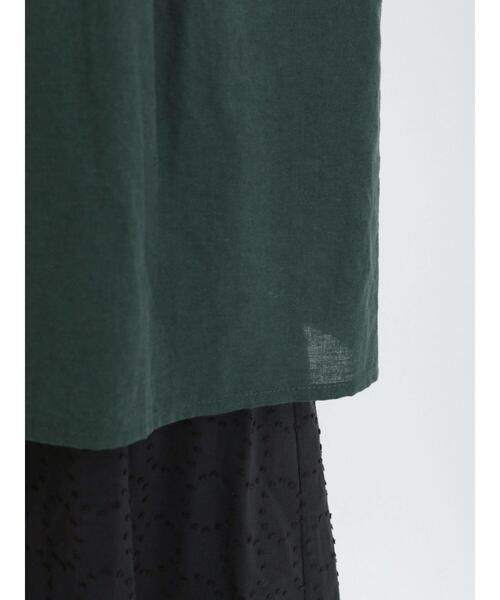 Samansa Mos2（サマンサ モスモス）の「前後着配色パイピングブラウス（シャツ/ブラウス・レディース・グリーン/モカ/キナリ・F）」の15枚目の写真