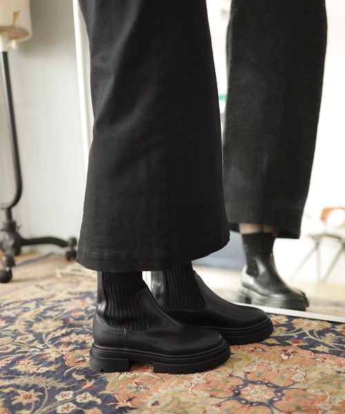 SESTO(セスト)の「厚底ニットショートブーツ(ブーツ・レディース・ブラック・M/3L/LL/L/S)」の21枚目の写真