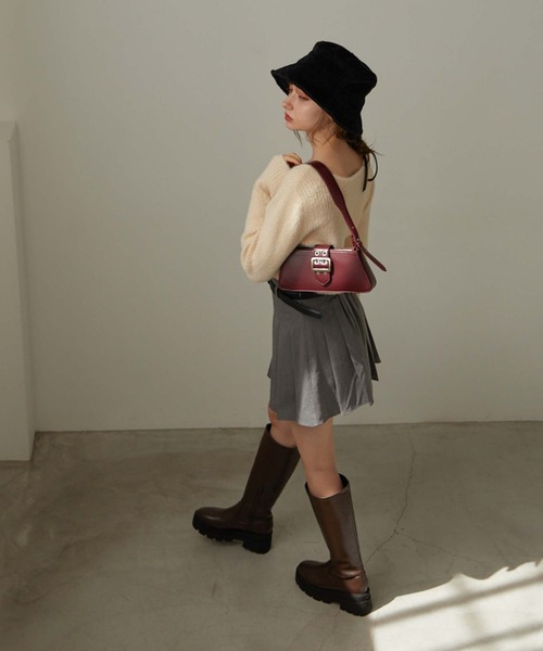 archives（アルシーヴ）の「バックルＨＯＢＯバッグ（ハンドバッグ・レディース・グレイッシュベージュ/ワイン/ブラック・FREE）」の5枚目の写真