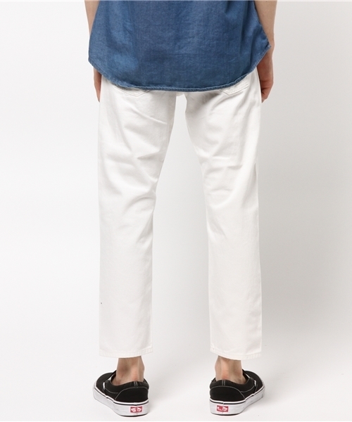 WEGO（ウィゴー）の「WEGO/ アンクルスリムデニムパンツ（デニムパンツ・メンズ・ホワイト/ライトインディゴブルー・MEDIUM/LARGE）」の4枚目の写真