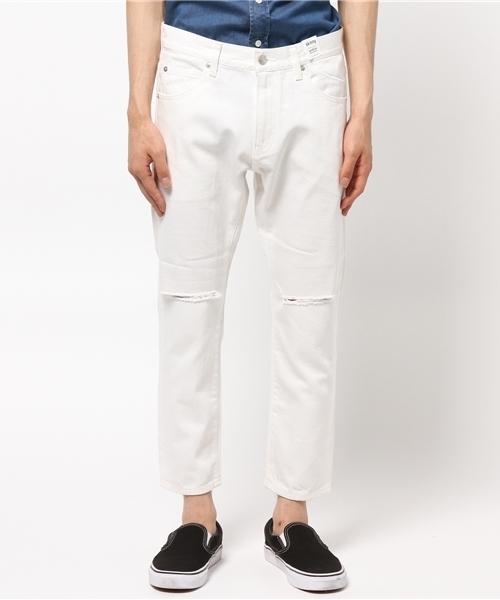 WEGO（ウィゴー）の「WEGO/ アンクルスリムデニムパンツ（デニムパンツ・メンズ・ホワイト/ライトインディゴブルー・MEDIUM/LARGE）」の5枚目の写真