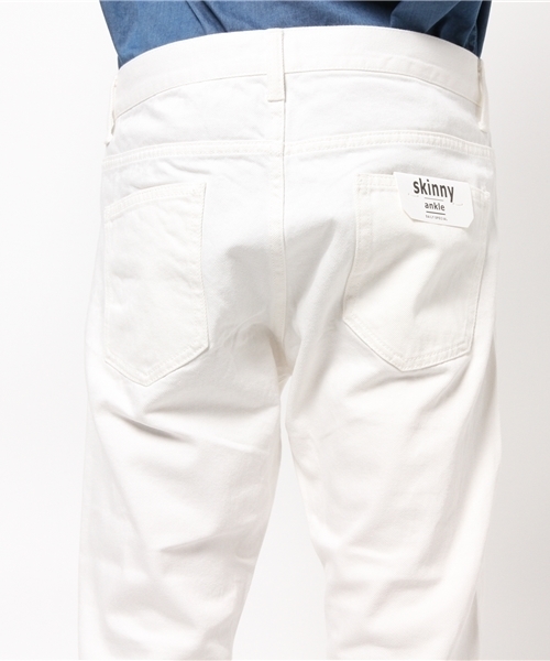 WEGO（ウィゴー）の「WEGO/ アンクルスリムデニムパンツ（デニムパンツ・メンズ・ホワイト/ライトインディゴブルー・MEDIUM/LARGE）」の7枚目の写真