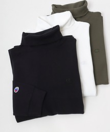 Champion(チャンピオン)コットンスムースタートルネック無地ロンT/ロングスリーブTシャツ/長袖