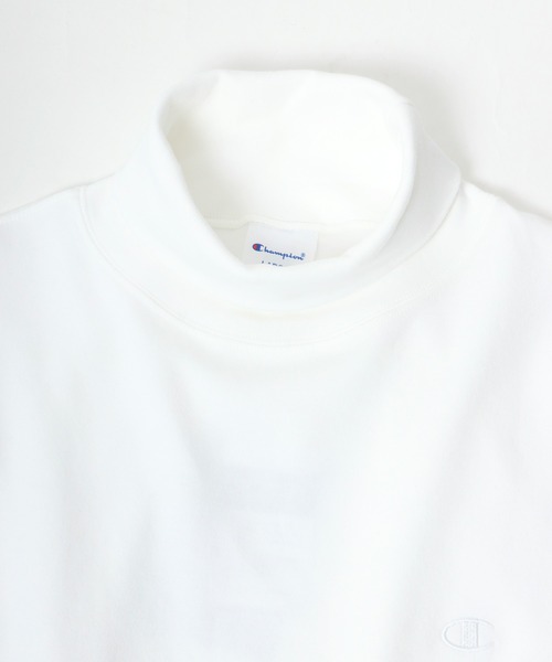 Champion(チャンピオン)の「Champion(チャンピオン)コットンスムースタートルネック無地ロンT/ロングスリーブTシャツ/長袖(Tシャツ/カットソー・メンズ・ブラック/オフホワイト/チャコールグレー・M/L/XL)」の6枚目の写真