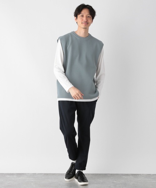 GLOBAL WORK(グローバルワーク)の「ニットベストレイヤード/長袖/178535(ベスト・メンズ・チャコールグレー/ネイビー/ライトブルー・SMALL/LARGE/MEDIUM)」の9枚目の写真