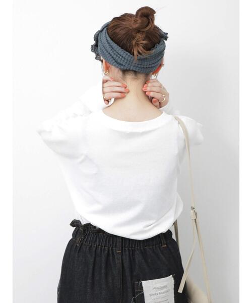 ehka sopo（エヘカソポ）の「レッサーパンダプリントロンT（Tシャツ/カットソー・レディース・グレー/マスタード/オフホワイト・F）」の6枚目の写真