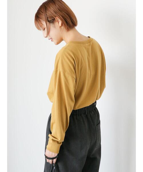 ehka sopo（エヘカソポ）の「レッサーパンダプリントロンT（Tシャツ/カットソー・レディース・グレー/マスタード/オフホワイト・F）」の10枚目の写真