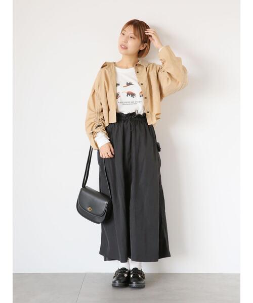 ehka sopo（エヘカソポ）の「レッサーパンダプリントロンT（Tシャツ/カットソー・レディース・グレー/マスタード/オフホワイト・F）」の15枚目の写真