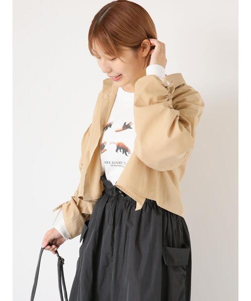 ehka sopo（エヘカソポ）の「レッサーパンダプリントロンT（Tシャツ/カットソー・レディース・グレー/マスタード/オフホワイト・F）」の16枚目の写真