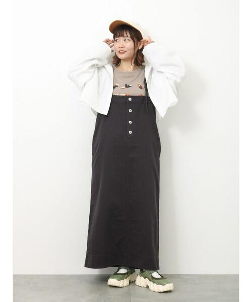 ehka sopo（エヘカソポ）の「レッサーパンダプリントロンT（Tシャツ/カットソー・レディース・グレー/マスタード/オフホワイト・F）」の17枚目の写真