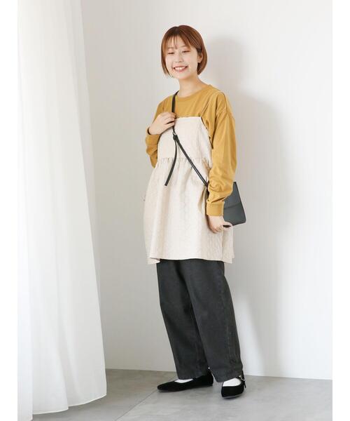 ehka sopo（エヘカソポ）の「レッサーパンダプリントロンT（Tシャツ/カットソー・レディース・グレー/マスタード/オフホワイト・F）」の20枚目の写真