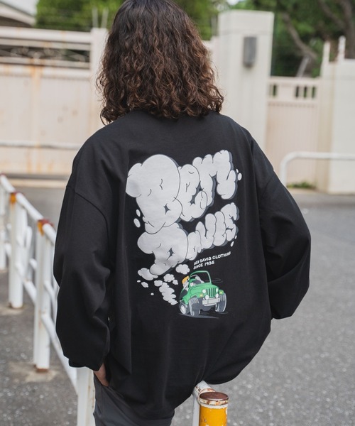 BEN DAVIS（ベンデイビス）の「∴WEGO/別注ベンデイビスバックモチーフロゴロンT（Tシャツ/カットソー・メンズ・ホワイト系その他/ブラック/ホワイト/ブラック系その他/スミクロ・LARGE/MEDIUM）」の3枚目の写真