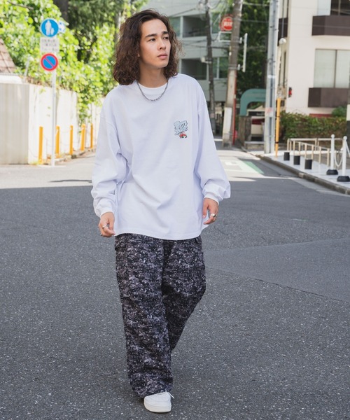 BEN DAVIS（ベンデイビス）の「∴WEGO/別注ベンデイビスバックモチーフロゴロンT（Tシャツ/カットソー・メンズ・ホワイト系その他/ブラック/ホワイト/ブラック系その他/スミクロ・LARGE/MEDIUM）」の7枚目の写真