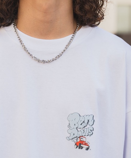 BEN DAVIS（ベンデイビス）の「∴WEGO/別注ベンデイビスバックモチーフロゴロンT（Tシャツ/カットソー・メンズ・ホワイト系その他/ブラック/ホワイト/ブラック系その他/スミクロ・LARGE/MEDIUM）」の10枚目の写真