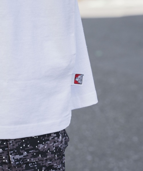 BEN DAVIS（ベンデイビス）の「∴WEGO/別注ベンデイビスバックモチーフロゴロンT（Tシャツ/カットソー・メンズ・ホワイト系その他/ブラック/ホワイト/ブラック系その他/スミクロ・LARGE/MEDIUM）」の13枚目の写真