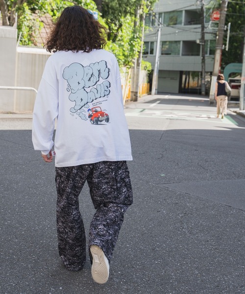 BEN DAVIS（ベンデイビス）の「∴WEGO/別注ベンデイビスバックモチーフロゴロンT（Tシャツ/カットソー・メンズ・ホワイト系その他/ブラック/ホワイト/ブラック系その他/スミクロ・LARGE/MEDIUM）」の18枚目の写真