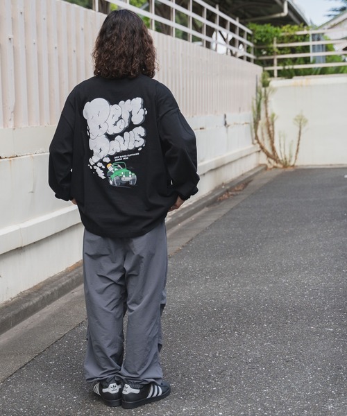 BEN DAVIS（ベンデイビス）の「∴WEGO/別注ベンデイビスバックモチーフロゴロンT（Tシャツ/カットソー・メンズ・ホワイト系その他/ブラック/ホワイト/ブラック系その他/スミクロ・LARGE/MEDIUM）」の21枚目の写真